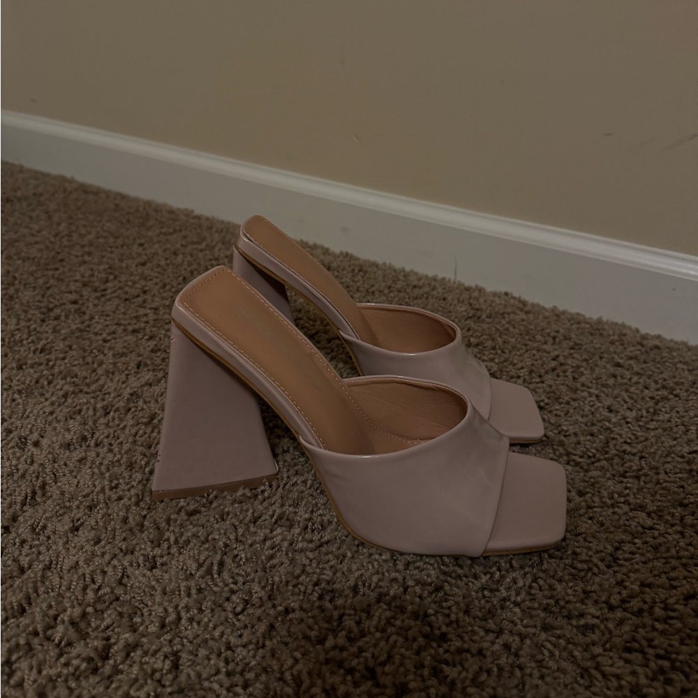 Forever 21 Beige Block Heels Worn Once